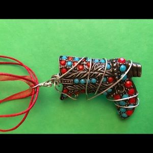 Homemade Wire Wrapped Necklaces.